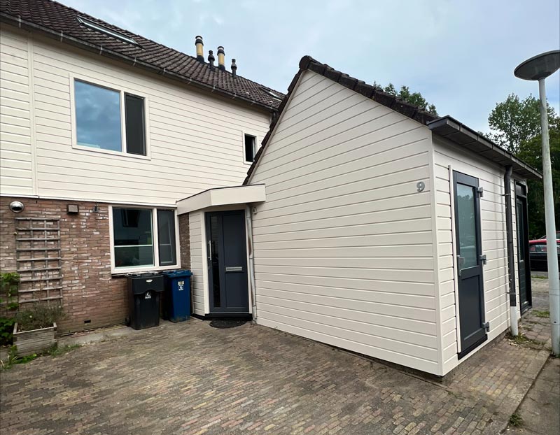 complete huis bekleed in keralit gevelbekleding